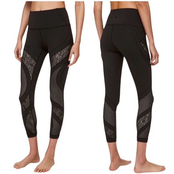 Lululemon Wunder Under High Rise Tight 25” Lace Black xx. - Picture 3 of 16
